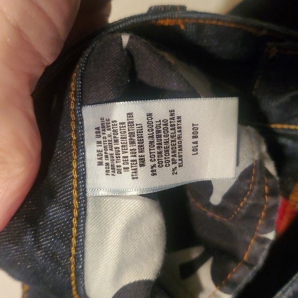 Lucky Brand Lola Boot Cut Embroidered Snap Closure Back Pocket Sz 14 X 32" Jeans - Picture 7 of 12